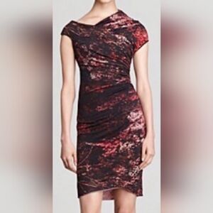 Helmut Lang Silk Rouched Mini Dress